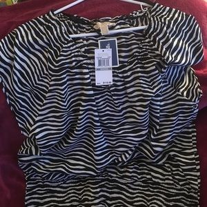 Michael Kors zebra stripe blouse
